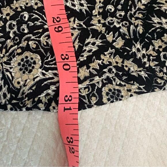 Zara Trafaluc Black Tan Velvet Yoke  Tassel V-Neck Mini Dress Size Small - Picture 7 of 9